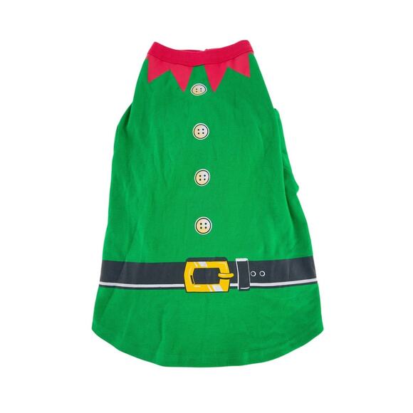 Elf Dog Costume Christmas Outfit XL Green & Red With Belt Design For Large Dogs - Picture 11 of 14